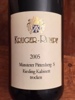 Kruger-Rumpf Münsterer Pittersberg Riesling Kabinett Trocken S