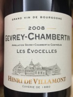 Henri de Villamont Gevrey-Chambertin 'Les Évocelles'