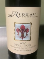 Rideau Cottonwood Canyon Vineyard Pinot Noir