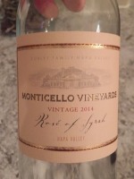 Monticello Vineyards Syrah Rosé