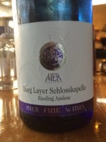 Günther Schlink Kreuznacher Weinhaus Burg layer Schlosskapelle Riesling Auslese