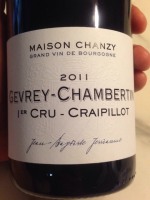 Domaine Chanzy Gevrey-Chambertin 1er Cru 'Craipillot'
