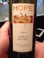 Hope Estate Shiraz - Malbec