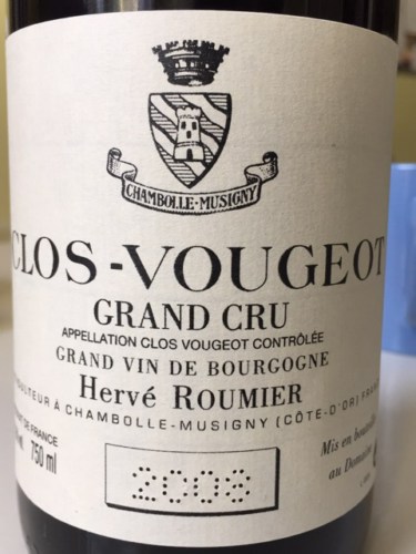 2008 Hervé Roumier Clos-Vougeot Grand Cru | Vivino 日本語