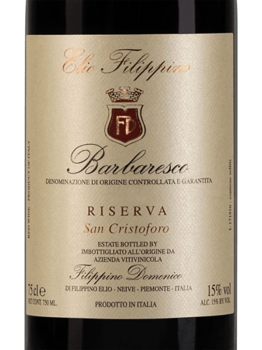 Elio Filippino San Cristoforo Barbaresco Riserva | Vivino English
