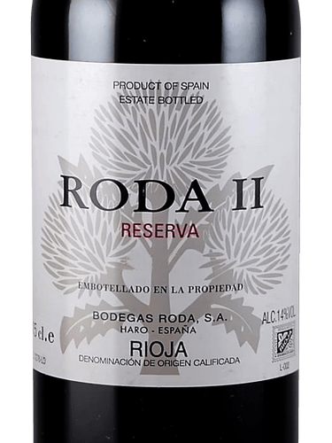 Bodegas Roda Roda II Reserva Rioja | Vivino 日本語