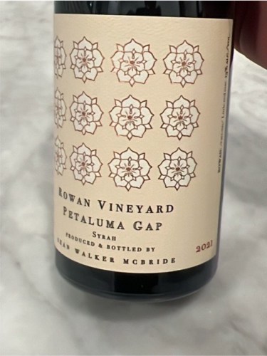 Sean W. McBride Rowan Vineyard Syrah | Vivino English