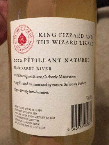 House Of Cards King Fizzard And The Wizard Lizard Pétillant Naturel ...