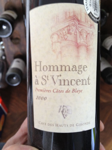2000 Cave des Hauts de Gironde Hommage à St Vincent Premières Côtes de
