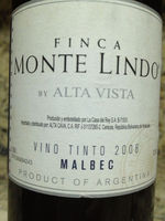 Alta Vista Finca Monte Lindo Malbec