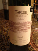 Takler Reserve Syrah