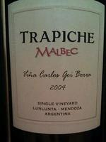 Trapiche Viña Carlos Gei Berra Malbec