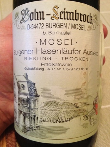 Bohn Leimbrock Burgener Hasenläufer Auslese Riesling Trocken | Vivino US