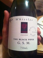 Whistler Wines The Black Piper G.S.M.