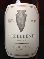 Oliver Creekbend Vineyard Vidal Blanc Ice Wine