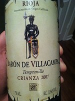 Leza García Barón de Villacampo Crianza Tempranillo