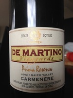 De Martino Prima Reserva Carmenérè