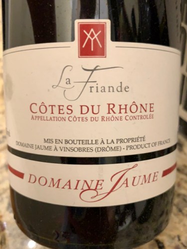 Domaine Jaume La Friande Côtes du Rhône Rouge | Vivino English