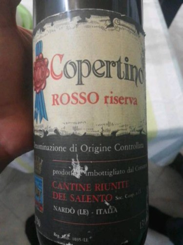 Cantine Riunite del Salento Copertino Riserva Rosso | Vivino US
