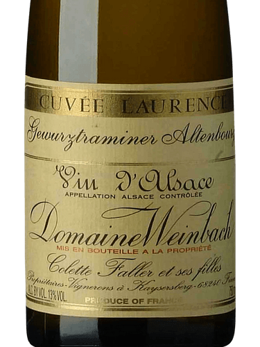 Clos des Capucins Gewürztraminer Alsace Altenbourg Cuvée Laurence