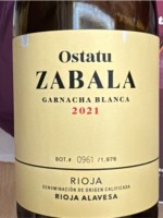 Ostatu Zabala de Ostatu Garnacha Blanca