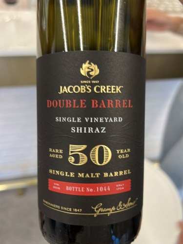Jacob's Creek 50 Year Old Single Malt Double Barrel Shiraz | Vivino English