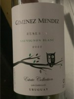 Gimenez Mendez Estate Collection Reserva Sauvignon Blanc