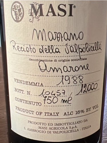 Masi Mazzano Recioto della Valpolicella Amarone | Vivino English