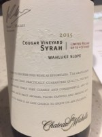 Chateau Ste. Michelle Limited Release Cougar Vineyard Syrah