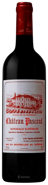 Vinho Château Pascaud Tinto Seco França Supérieur Cabernet Franc, Merlot 2022 750ml