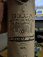 Cricova All Natural Red Semisweet Cabernet Sauvignon
