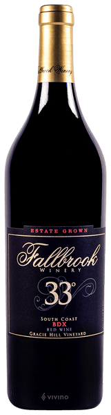 Fallbrook Gracie Hill Vineyard 33°N BDX Red Blend