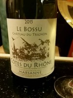 Château du Trignon Le Bossu Marsanne Côtes du Rhône