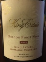 King Estate Domaine Vineyard Block 4A Clone Wädenswil Pinot Noir