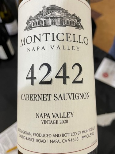 Monticello Vineyards 4242 Cabernet Sauvignon | Vivino English