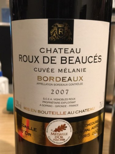 Château Roux de Beaucés Cuvée Mélanie Bordeaux | Vivino US