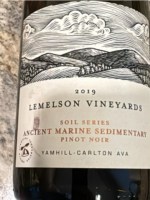 Lemelson Vineyards Soil Series Ancient Marine Sedimentary Pinot Noir