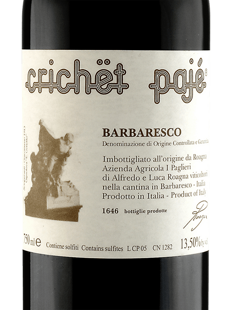 Roagna Crichet Pajè Barbaresco | Vivino English