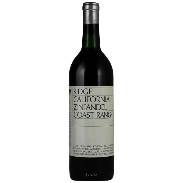 【限定品】Ridge California Zinfandel C… 2008 Ridge Vineyards Coast Range Zinfandel | Vivino English