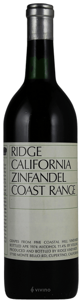 Ridge Vineyards Coast Range Zinfandel