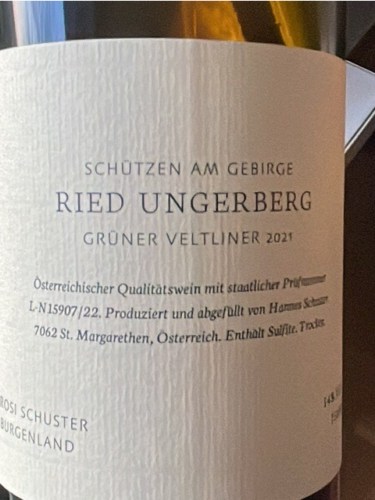Ried Ungerberg Grüner Veltliner