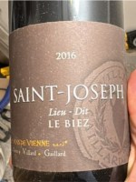 Les Vins de Vienne - Cuilleron-Gaillard-Villard Saint-Joseph Lieu-Dit 'Le Biez'