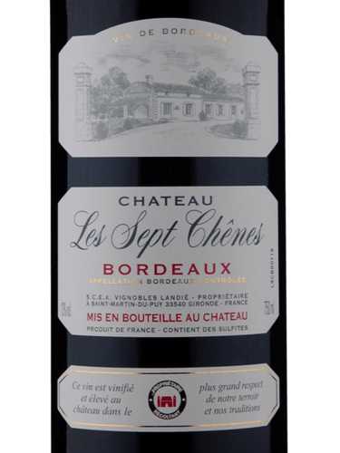 Vignobles Landié Chateau Les Sept Chênes Bordeaux | Vivino English
