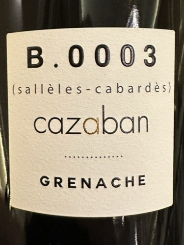 Domaine de Cazaban B.0003 Grenache | Vivino English