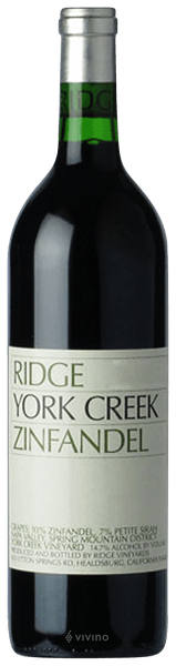 Ridge Vineyards York Creek Mill Block Zinfandel