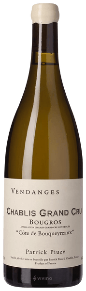 Patrick Piuze Côte de Bouqueyraux Bougros Chablis Grand Cru