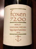 Foxen Vogelzang Vineyard Merlot