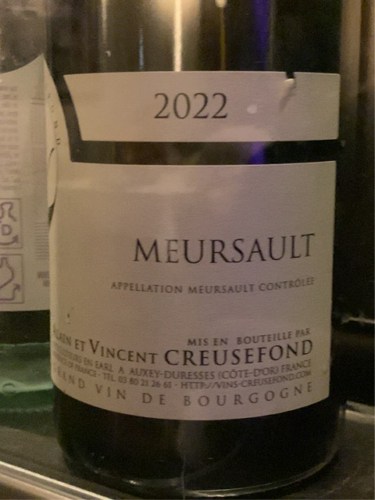 Alain et Vincent Creusefond Meursault | Vivino English