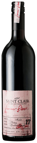 Saint Clair Family Estate Pioneer Block 17 Plateau Merlot