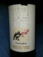 Berthod Vogel Valais Corindon Pinot Noir